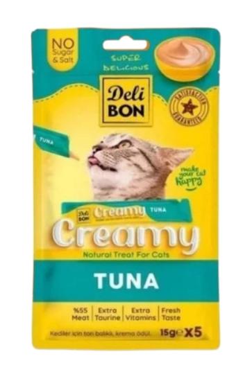 Delibon Ton Balıklı Kedi Ödül Kreması 5x15 Gr